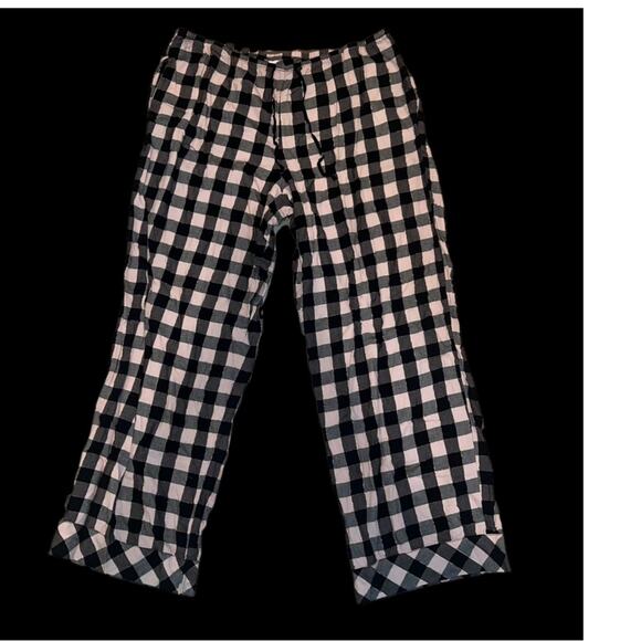NWOT Victoria’s Secret Peach Black Buffalo Check Flannel Pajama Set W/ Pockets M - Picture 5 of 7